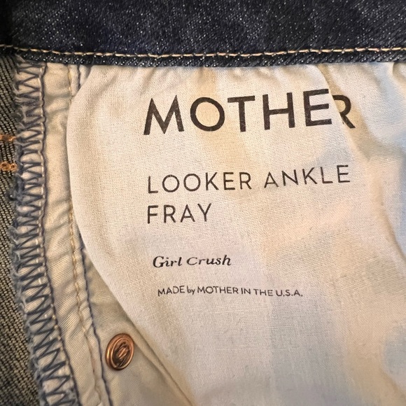 Mother Denim Looker Ankle Fray Dark Wash - Picture 3 of 7